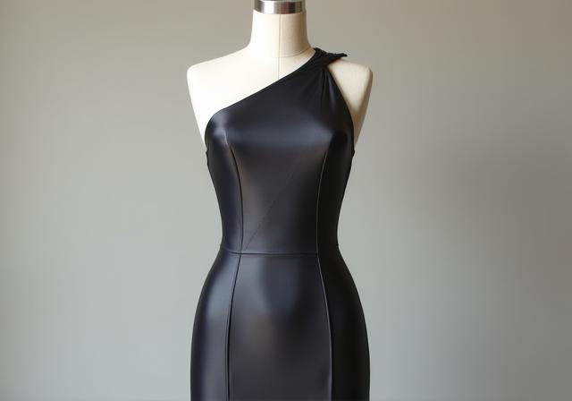 Minimalist asymmetric cocktail dress